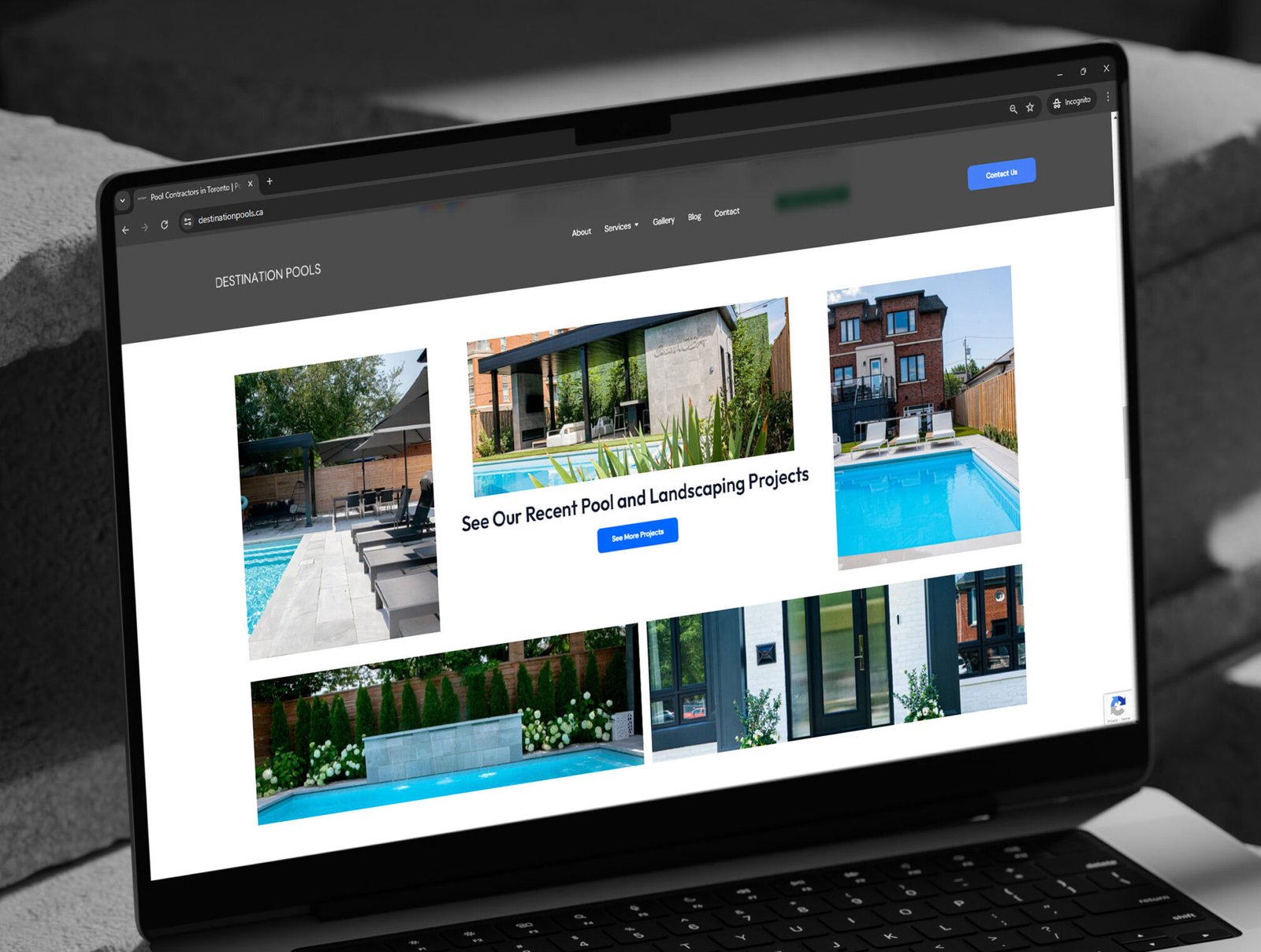 Destination Pools and Landscaping website - pool company marketing by Groundwork Agency